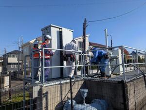 電源ケーブル敷設