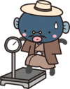 うなきちイラスト体重測定