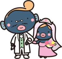 新郎新婦（手賀沼のうなきちさん）