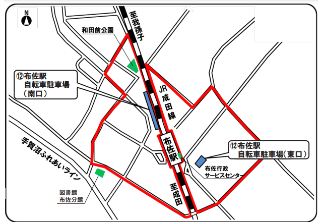 布佐駅周辺自転車駐車場