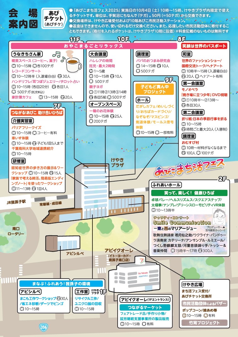 あびこまち活フェスチラシ裏面拡大