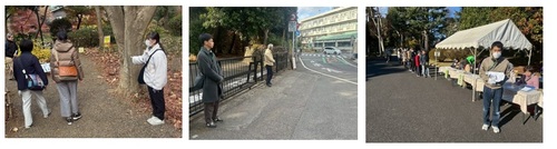 案内や受付での活動の様子